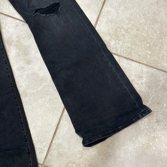 NWT! Joe’s Jeans High Rise Destroyed Flare Jeans Black 32 - Picture 7 of 8